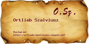 Ortlieb Szalviusz névjegykártya